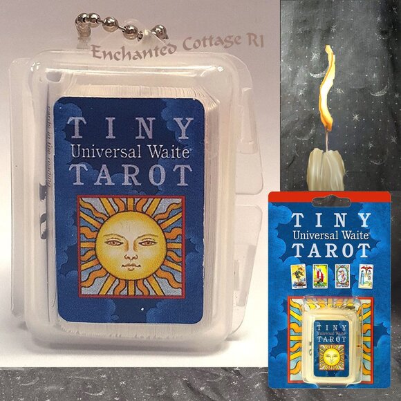 U.S. Games Systems, Inc Other - 𝐊𝐞𝐲𝐜𝐡𝐚𝐢𝐧 TINY UNIVERSAL WAITE TAROT CARDS Divination FortuneTelling NEW